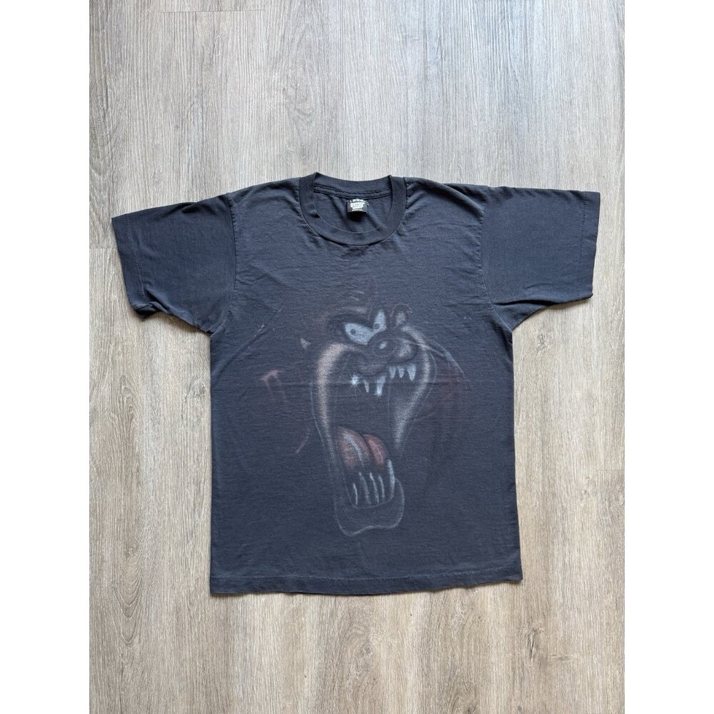 Vintage 90s Tazmanian Devil Looney Tunes Warner Bros Spray Paint Shirt Large Art